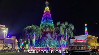 SON et LUMIÈRES du UTC MALL de Sarasota Noël 2021 [upl. by Vidal]