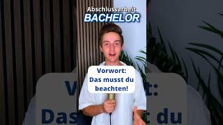 Das Vorwort deiner Abschlussarbeit student studium bachelorarbeit [upl. by Rolyak]