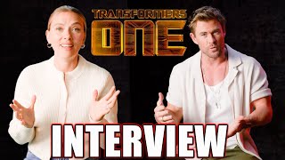 Transformers One Chris Hemsworth And Scarlett Johansson Interview [upl. by Khudari563]