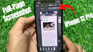 How to Take FullPage Screenshots on iPhone 12 Pro [upl. by Anayek]