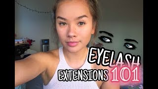 EYELASH EXTENSIONS 101  my experience [upl. by Amron]