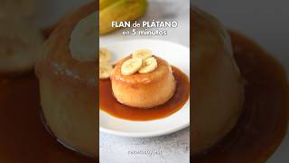 FLAN de BANANA en 5 minutos en el microondas 🍮🍌 postresfaciles receta postressinhorno flan [upl. by Eterg885]