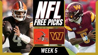 NFL Week 5 Picks  BROWNS vs COMMANDERS Free Picks Today  NFL Week 5 Predictions [upl. by Nyasuh]