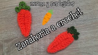 🥕Zanahoria a crochet o ganchillo🥕 crochet normaysustejidos [upl. by Aitnahc]