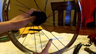 how to lace a wheel 36 spoke bmx [upl. by Ledniahs]