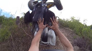 I FLIPPED MY QUAD Yamaha Raptor Hillclimb Fail [upl. by Ogires]