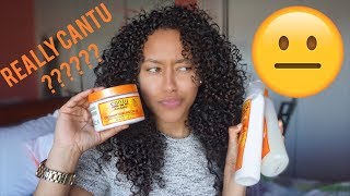 Trying Out Drugstore Cantu Shea Butter Products For Curls WTF [upl. by Tammara]