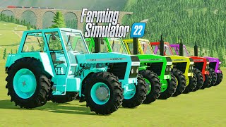 FARMING SIMULATOR 22 URSUS TRACTOR RACE CHALLENGE TO GARAGE OF COLORS 243 [upl. by Dagley939]