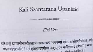 KALI SZANTARA UPANISAD HANGOSKÖNYV KALISZANTARAUPANISAD UPANISADGYŰJTEMÉNY [upl. by Llemart992]