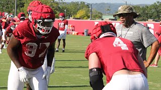 Video from Arkansas fall camp practice No 13 [upl. by Nalniuq]