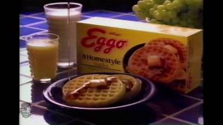 1990 Kelloggs Eggo Waffles Leggo My Eggo Rube Goldberg Machine Commercial [upl. by Einaffit]