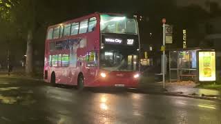 Here are routes 207 to White City and 218 to Hammersmith bus station at Acton vale Larden road [upl. by Jonna]