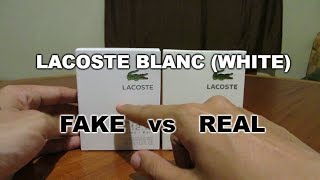 FAKE vs REAL LACOSTE BLANC  LACOSTE WHITE [upl. by Yrrum]