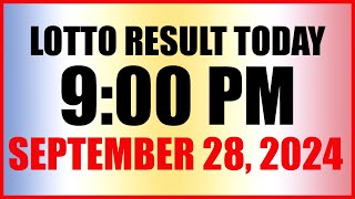 Lotto Result Today 9pm Draw September 28 2024 Swertres Ez2 Pcso [upl. by Ysor922]