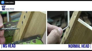 MS Countersunk Head Screw screwing in MDF OAK plywood FongPrean patent screw [upl. by Sitto]