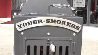 Yoder Smokers Custom 24quot Fully Loaded Square fire box [upl. by Ennyletak607]