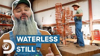 Jerry INVENTS A Waterless Brandy Still  Moonshiners [upl. by Ecinnahs218]