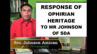 ANSWER TO MR JOHNSON PAGARALAN NATIN ADVENTIST [upl. by Aihtekal]