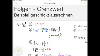 einfach erklärt  Folgen  Grenzwert berechnen einfaches Beispiel in 3 Schritten mit Epsilon [upl. by Atinrev]