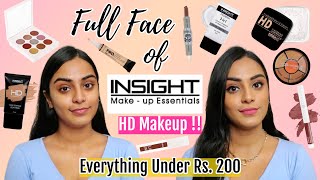 I Did My Makeup Using Only INSIGHT COSMETICS Products  Everything Under Rs 200  Honest Review [upl. by Alaric104]