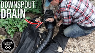 Down Spout Catch Basin Installation to French Drain [upl. by Ylrac]