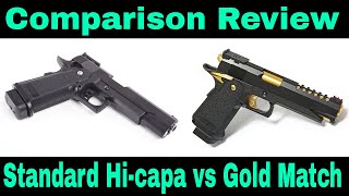 Standard HiCapa 51 VS HiCapa Gold Match  Tokyo Marui [upl. by Yetak]