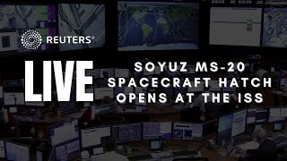 LIVE Soyuz MS20 spacecraft hatch opens at the ISS [upl. by Moraj]