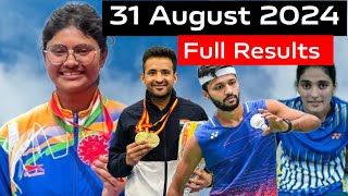 Paris Paralympics Full Results 31 August 2024 cheer4bharat [upl. by Yziar]