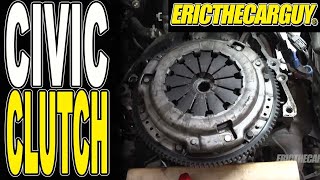 0105 Honda Civic Clutch Replacement [upl. by Asiil813]