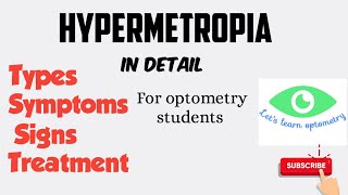 Hypermetropia Hyperopia in detail  types symptoms signs Treatment [upl. by Arella]