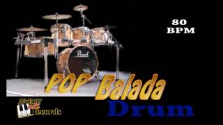 Pop Balada 80 bpm  Ritmo de Bateria  Drum rhythm in ballad [upl. by Angadreme324]