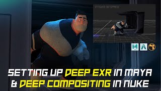 Setting up Deep Exr in Maya Arnold amp Basic Deep Compositing in Nuke  Tutorial [upl. by Niltak]