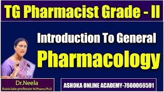 Introduction to General pharmacology  Pharmacist Grade2 Exan  Dr Neela Associate professor [upl. by Nisior]