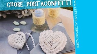 Tutorial Bomboniera all uncinetto  Scrigno a cuore crochet 13 [upl. by Ym333]