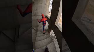 Spiderman got crazy parkour Free running 😂parkourfreerun rooftoop shortlife [upl. by Gaile796]