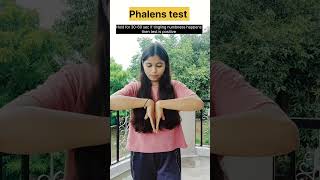 Phalens test for Carpal tunnel Syndrome physiotherapy exercise shorts [upl. by Belva]