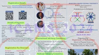 International Conference on Advances in Mathematical Science ICAMS2024 March 1920 2024 [upl. by Martyn]