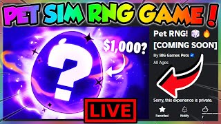 🔴LIVE NEW PET RNG GAME DROPS TODAY  Giveaways Roblox [upl. by Cato]