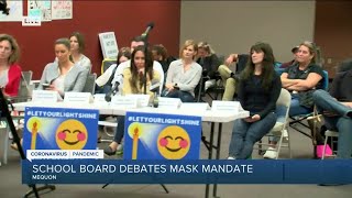 MequonThiensville School District debates mask mandate [upl. by Nalla]