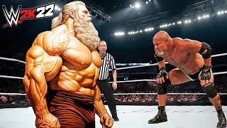 Old God vs Goldberg WWE 2K22  rematch [upl. by Rimisac603]