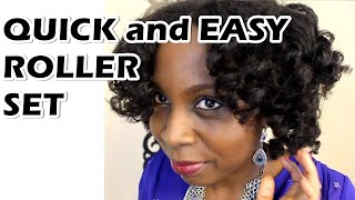 Quickest and Easier Natural Hair Roller Set [upl. by Brost]