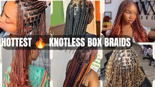 2024 Latest Trending Knotless Box Braids Hairstyles for Elegant LadiesKnotless Braids Styles [upl. by Remle989]