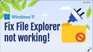 Solved File Explorer not working on Windows 11 [upl. by Anjali871]