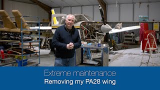 Removing my PA28 wing  Extreme maintenance [upl. by Eveam]