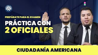 Ciudadanía Americana 2023 🇺🇸  Práctica con dos oficiales [upl. by Hannus364]