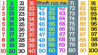 100 tak ginti  ginti  ginti 123  ginti pahada  पढ़ने वाला  ginti in hindi [upl. by Pierpont]