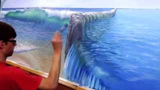 How To Paint Pool Water  Mural Joe [upl. by Akemet]