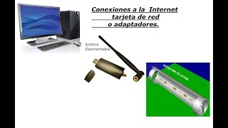 Wifi antenas CONEXIONES A INTERNET TARJETA DE RED O ADAPTADORES [upl. by Clova]