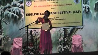 Elaisha L Pomida  Interpretative Reading  English Language Festival [upl. by Carlick]