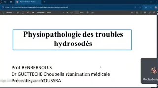 physiopathologie des troubles hydrosodés [upl. by Colson]